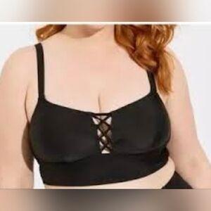 Torrid Wireless Strappy Lace Up Bikini Top